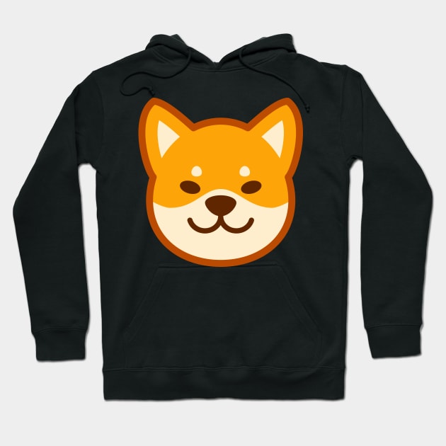 Gold Shiba: Eyes open smile Hoodie by Red Wolf